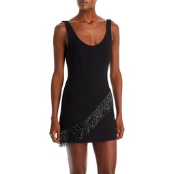 alanna womens beaded mini cocktail and party dress
