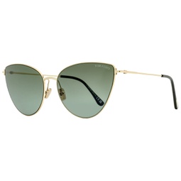 womens anais-02 cat eye sunglasses tf1005 28b gold/black 62mm