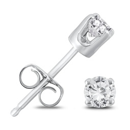 14kt white gold diamond stud earrings containing 0.33 cts tw