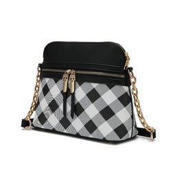 suki checkered crossbody handbag