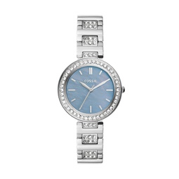 womens karli three-hand, stainless steel watch