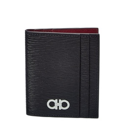 gancini leather card case