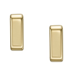 womens archival core essentials gold-tone stainless steel stud earrings
