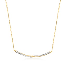 canaria diamond twisted bar necklace in 10kt yellow gold
