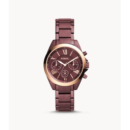 Fossil Womens Modern Courier Chronograph, Wine-Tone Stainless Steel Watch