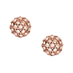 womens ear party rose gold-tone stainless steel stud earrings