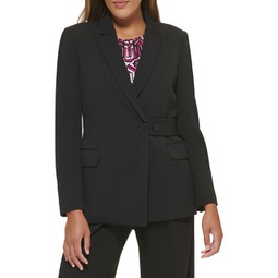 womens belted suit separate double-breasted blazer