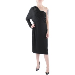 womens one shoulder knee-length cocktail and party dress