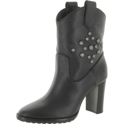 micah womens leather studded ankle boots