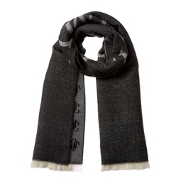 jc monogram wool scarf