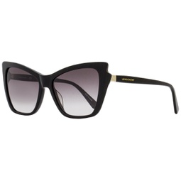 womens cat eye sunglasses lo669s 001 black 56mm