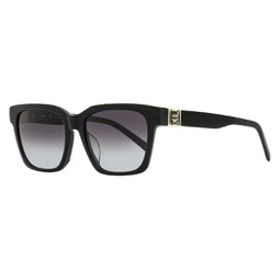 unisex rectangular sunglasses 713sa 001 black 55mm