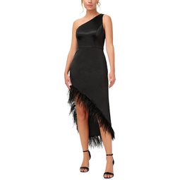 womens fringe hem asymmetrical cocktail and party dress