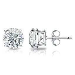 14kt white gold diamond stud earrings containing 0.75 cts tw