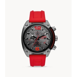 mens overflow chronograph, gunmetal-tone stainless steel watch