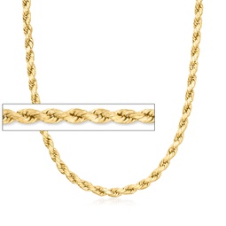 canaria 5.5mm 10kt yellow gold diamond-cut rope chain necklace