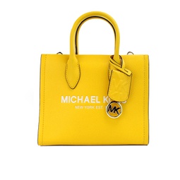 mirella small jasmine yellow leather top zip shopper tote womens bag