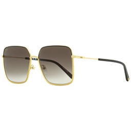 womens square sunglasses 162s 015 gold/black 58mm