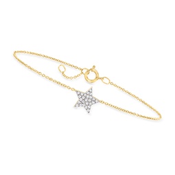 canaria diamond star bracelet in 10kt yellow gold