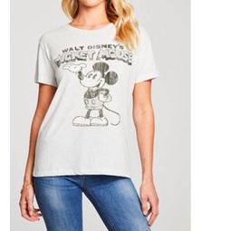mickey mouse recycled vintage tee in off white