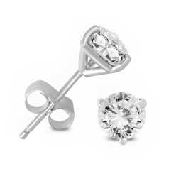14kt white gold diamond martini stud earrings containing 0.50 cts tw