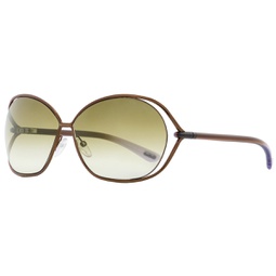 womens sunglasses tf157 carla 48f shiny brown/lilac 66mm