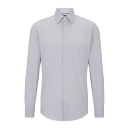 slim-fit shirt in striped performance-stretch material