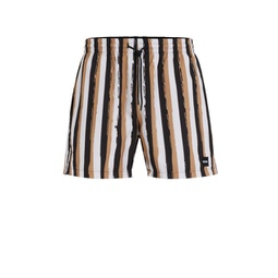 striped swim shorts in quick-drying fabric