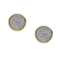 womens hazel glitz paper gold-tone stainless steel stud earrings