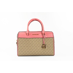 travel medium tea rose signature pvc duffle crossbody bag womens purse