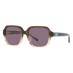 womens 53mm transparent brown gradie sunglasses