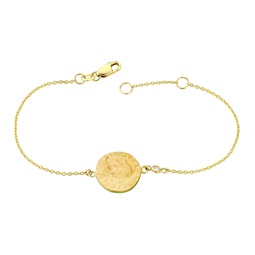 coin & diamond bracelet yellow gold