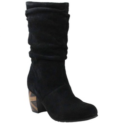 womens pamby boot in black suede