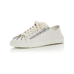 goldie shine convertible womens leather embellished casual and fashion sneakers