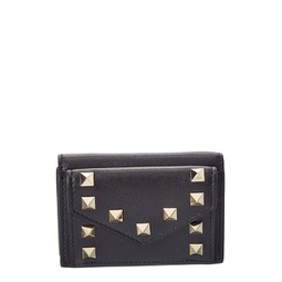 rockstud small leather french wallet