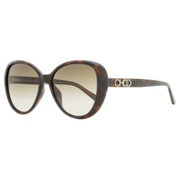 Jimmy Choo Womens Oval Sunglasses Amira/G/S 086HA Havana 57mm