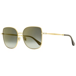 womens square sunglasses fanny/g/sk j5gfq gold/gray glitter 59mm