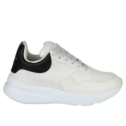 mens ivory / / leather platform sneakers