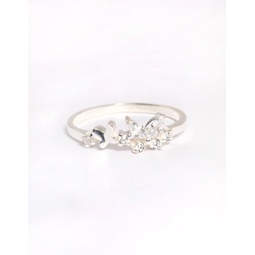sterling silver cubic zirconia butterfly ring
