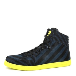 mens blue calf hair leather high-top limited sneakers 4180