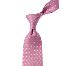 ferragamo pink shark silk tie