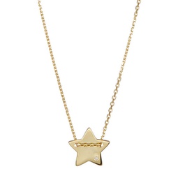 star pendant necklace with pave diamond gold