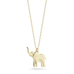 14k gold & diamond elephant necklace
