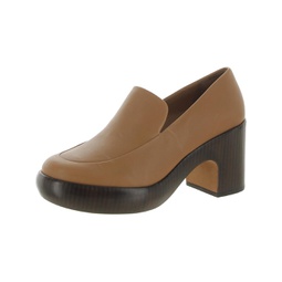 narissa womens leather block heel clogs