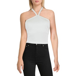 womens casual halter cropped