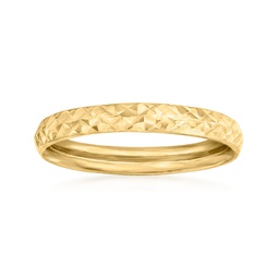 canaria 10kt yellow gold diamond-cut pattern ring