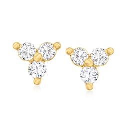 canaria diamond trio earrings in 10kt yellow gold