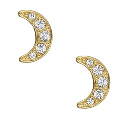 womens ear party gold-tone stainless steel stud earrings