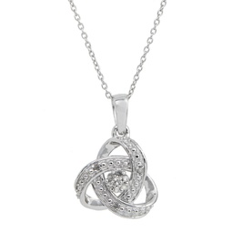 love knot diamond necklace 0.10 tcw