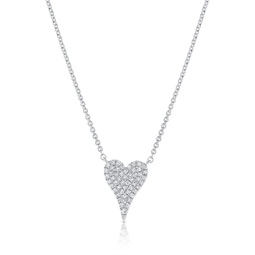 14k gold & diamond heart necklace